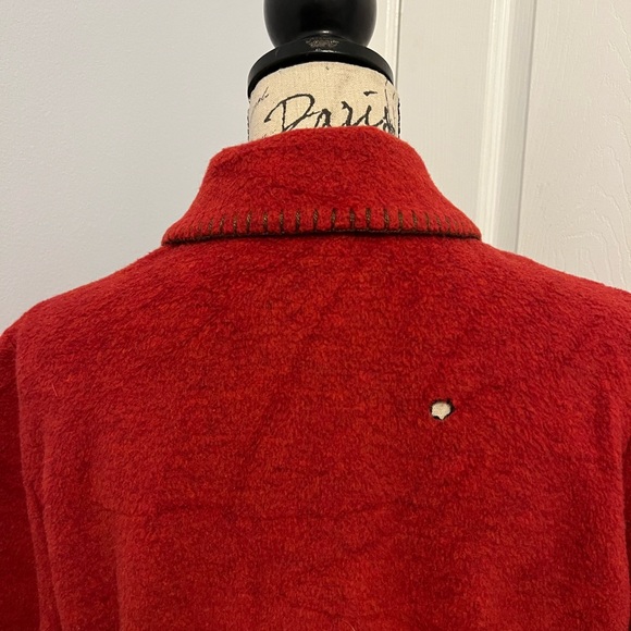 Women's Red Wool Jacket - Picture 4 of 6